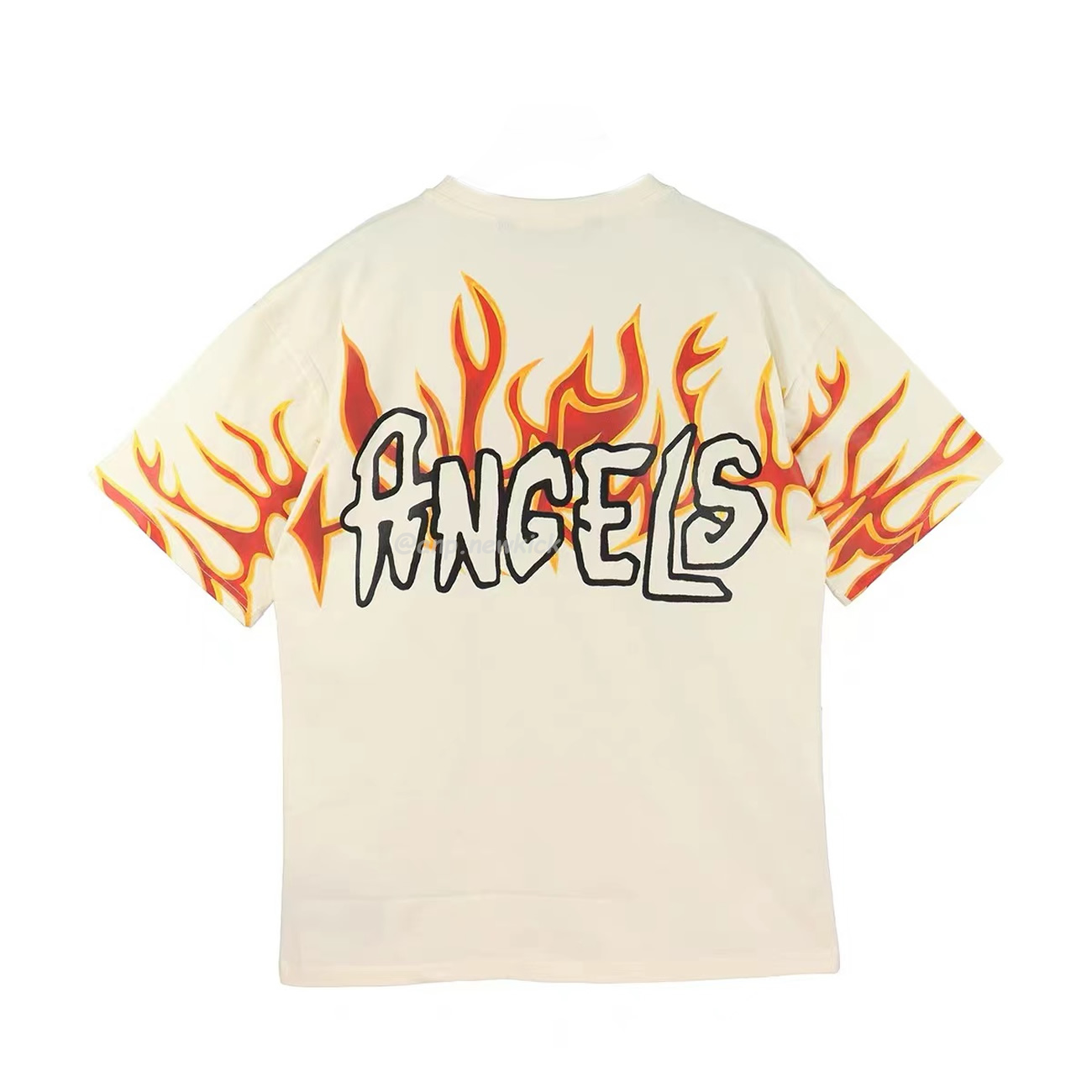 Palm Angels Graffiti Flame T Shirt Shorts Black White (16) - newkick.org